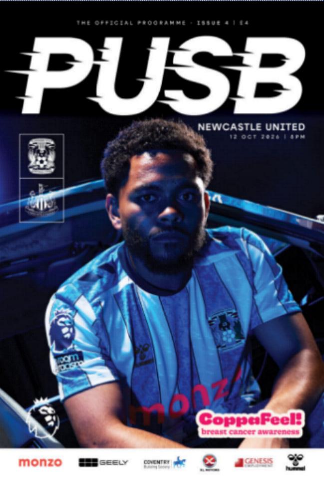 COVENTRY CITY v NEWCASTLE UNITED 2026/27